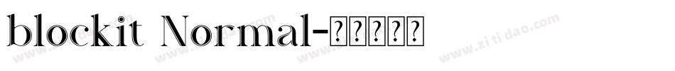 blockit Normal字体转换